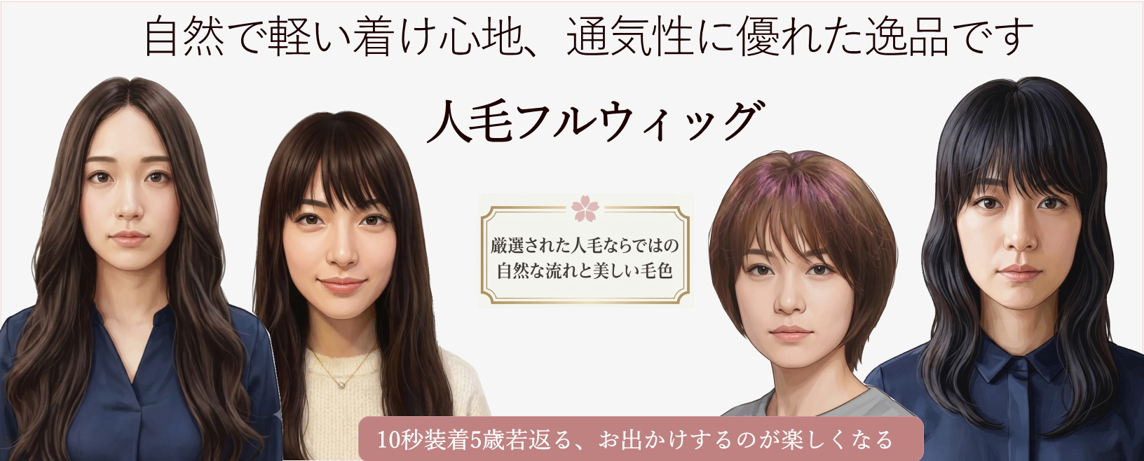 人毛フルウィッグ（全かつら）商品一覧へ