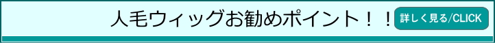 人毛ウィッグのお勧めポイント