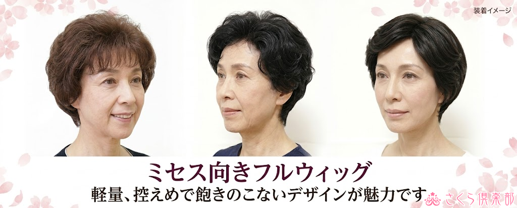 ミセス向きフルウィッグ