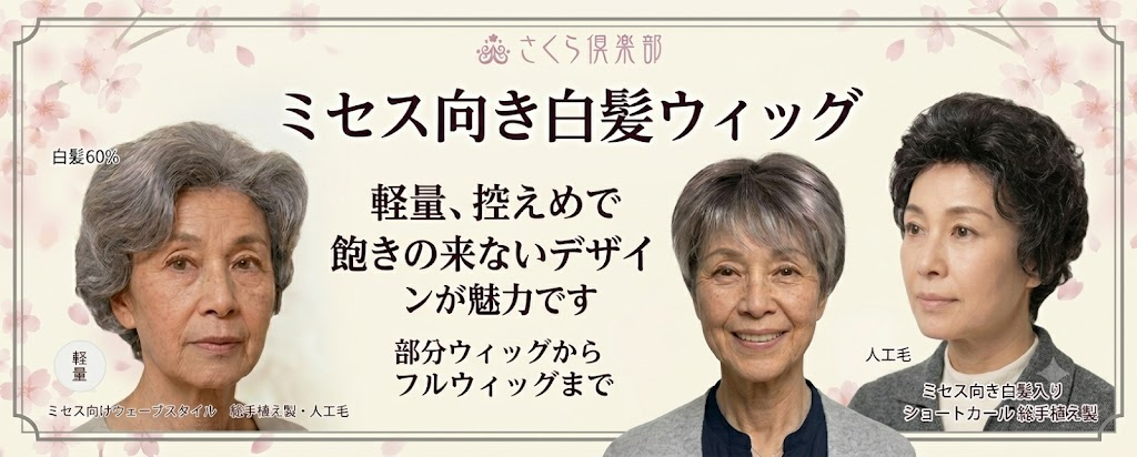 ミセス向きフルウィッグ