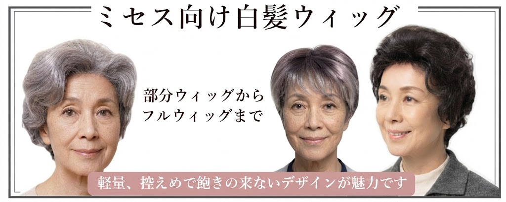 ミセス向きフルウィッグ
