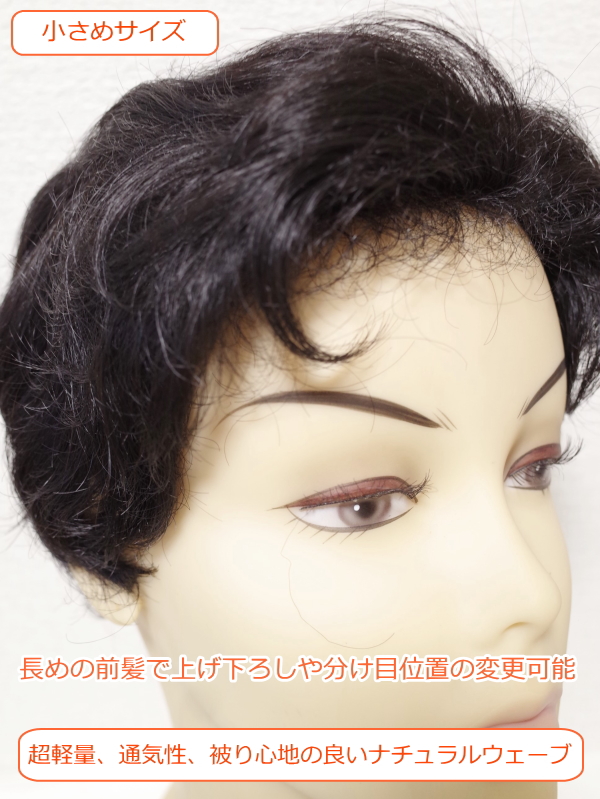 ウィッグ ショート ミセスウィッグ 黒色 女性用 レディース