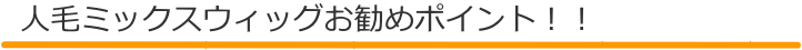 人毛ミックスフルウィッグお勧めポイント