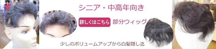 ミセス向け部分ウィッグ