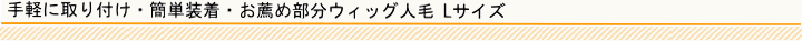 手軽に取り付け・簡単装着・部分ウィッグ人毛Lサイズ