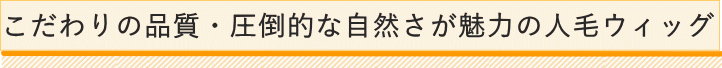 こだわりの品質・圧倒的な自然さが魅力の人毛フルウィッグ