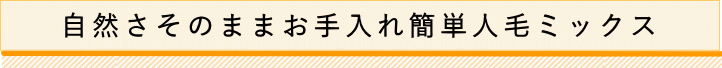 自然さそのままお手入れ簡単人毛ミックス