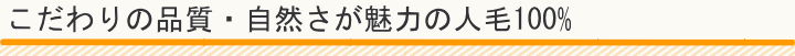 こだわりの品質・自然さが魅力の人毛100％