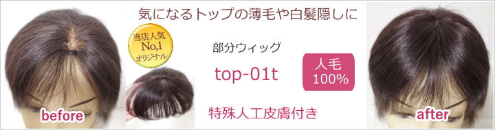 女性用メンズ部分ウィッグSサイズtop-01t