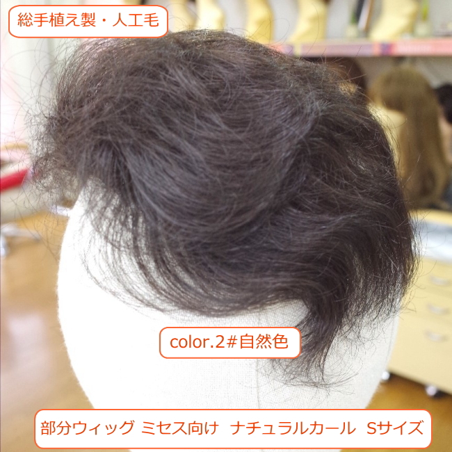 部分 ウィッグ 人毛100% 総手植え ミセス 自然 薄毛 白髪隠し 分け目 つむじ ヘアピース 女性用 部分かつら 脱毛 リアル スキン 人工頭皮 人工皮膚 ミディアム デイリートップウィッグL（SB 5cm リアルスキンタイプ）