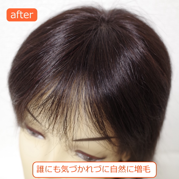 人毛部分ウィッグ 女性用ヘアピース Sサイズ ナチュラル