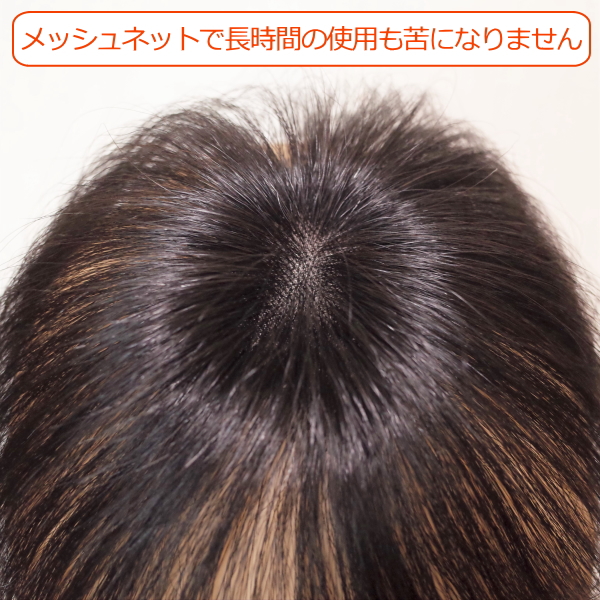 人毛部分ウィッグ 女性用ヘアピース Sサイズ ナチュラル